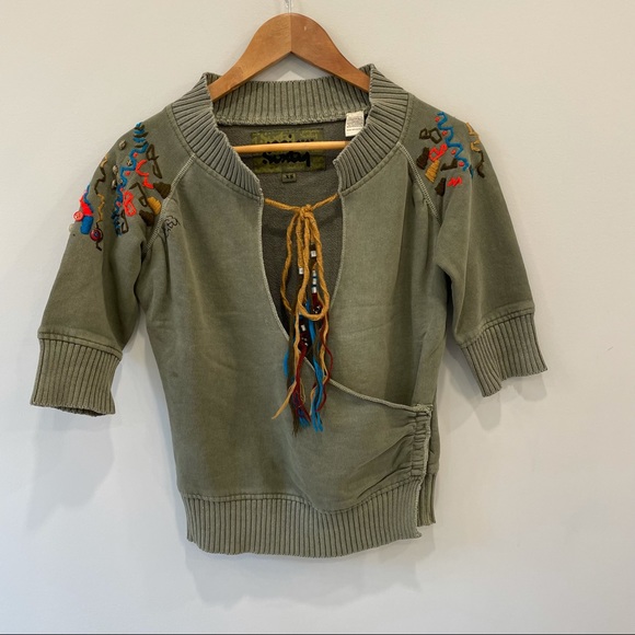 Miss Sixty Tops - Miss Sixty Embroidered Sweatshirt SZ XS